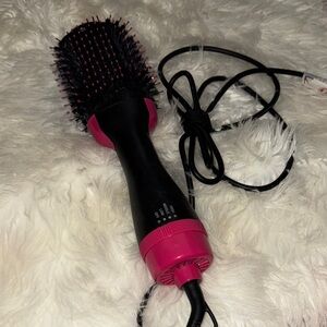 Pink and Black Hair Dryer Brush
